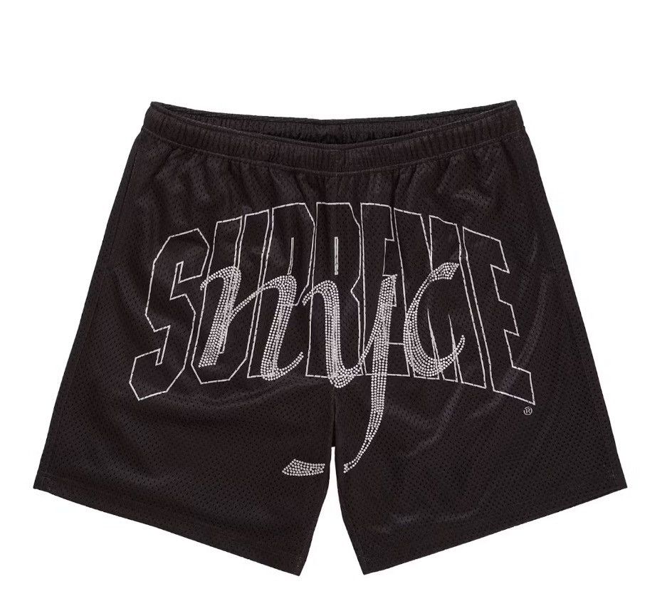 Hypebeast × Supreme Supreme Big Script Mesh Shorts Sz M | Grailed