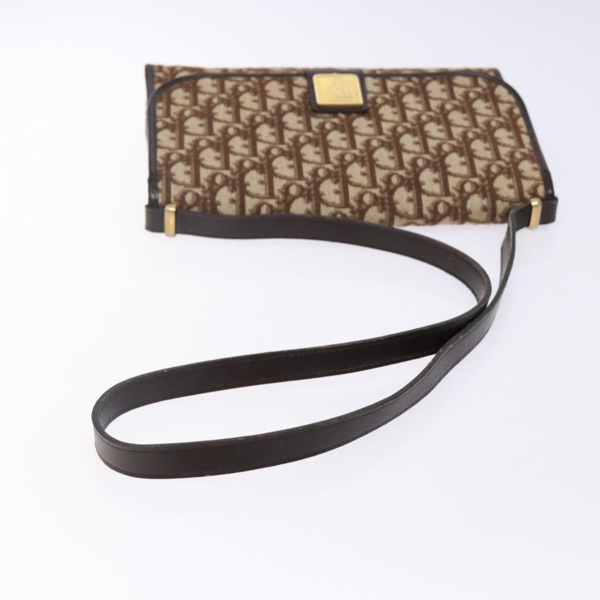 Dior DIOR Trotter Canvas Shoulder Bag Brown Gold Size ONE SIZE - 7 Thumbnail