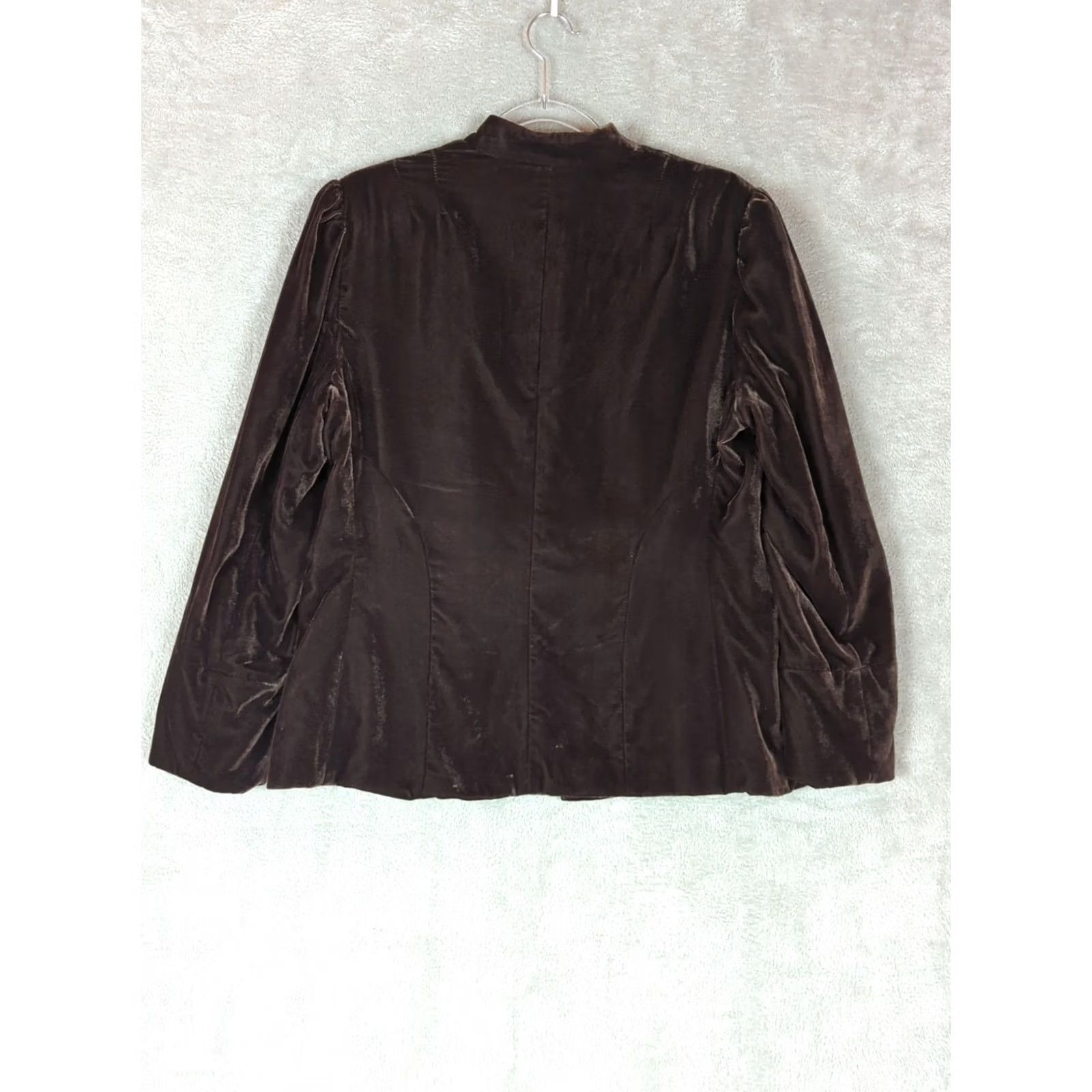 Apt. 9 VINTAGE Apt 9 dark brown velvet embroidered blazer jacket Womens 16 whimsy goth fairycore Size XXL / US 16-18 / IT 52-54 - 6 Thumbnail
