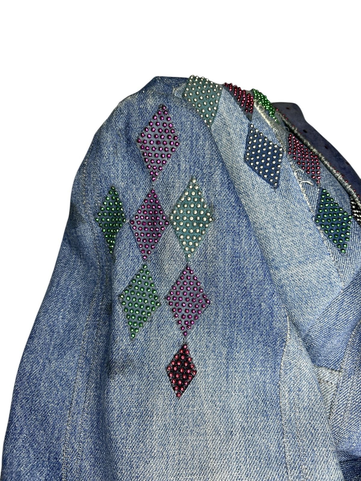 Roberto Cavalli 80s Patchwork Denim Blazer Size S / US 4 / IT 40 - 11 Thumbnail
