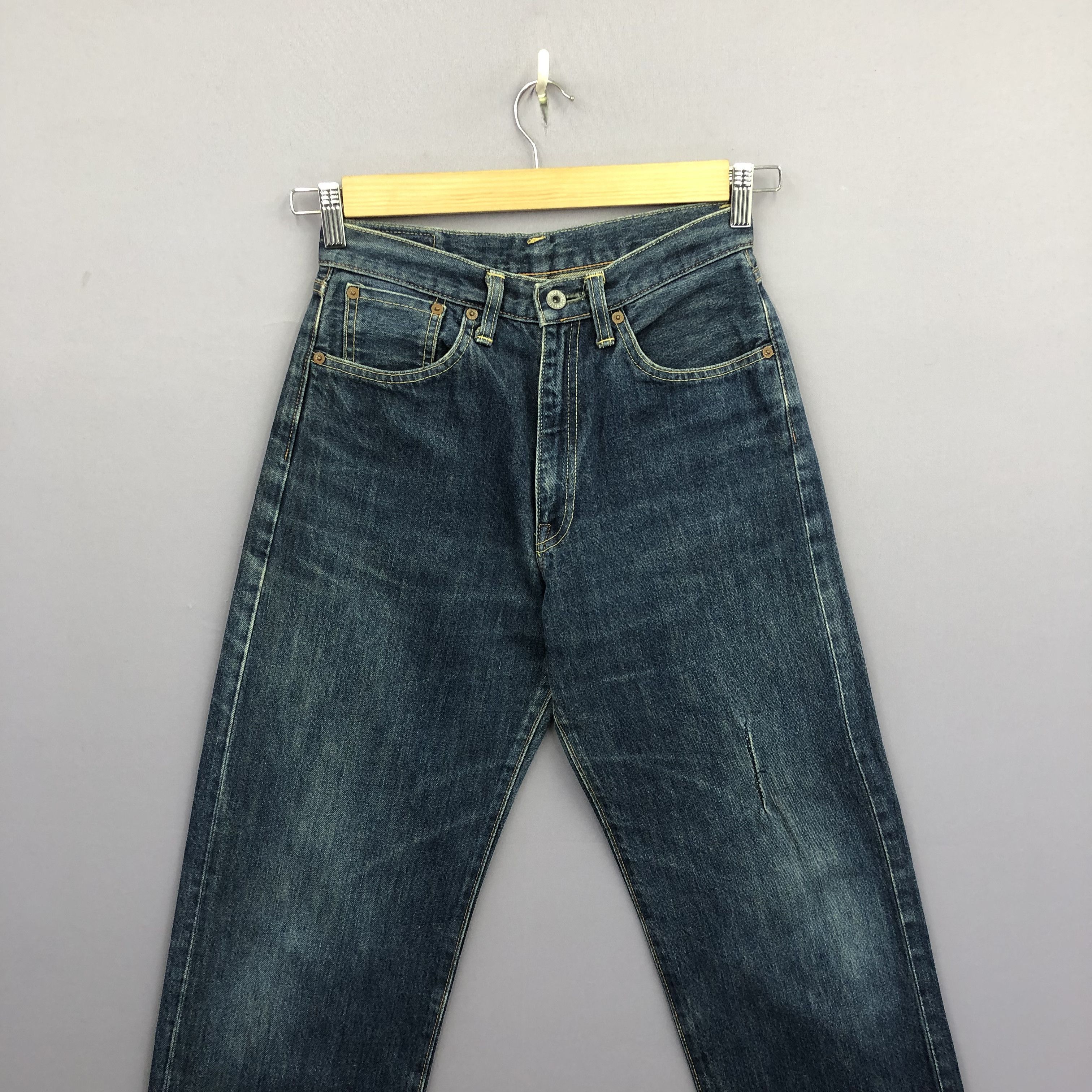 Japanese Brand Vintage Bobson Selvedge Jeans Japanese Redline Faded Denim Size 26" / US 2 / IT 38 - 3 Thumbnail