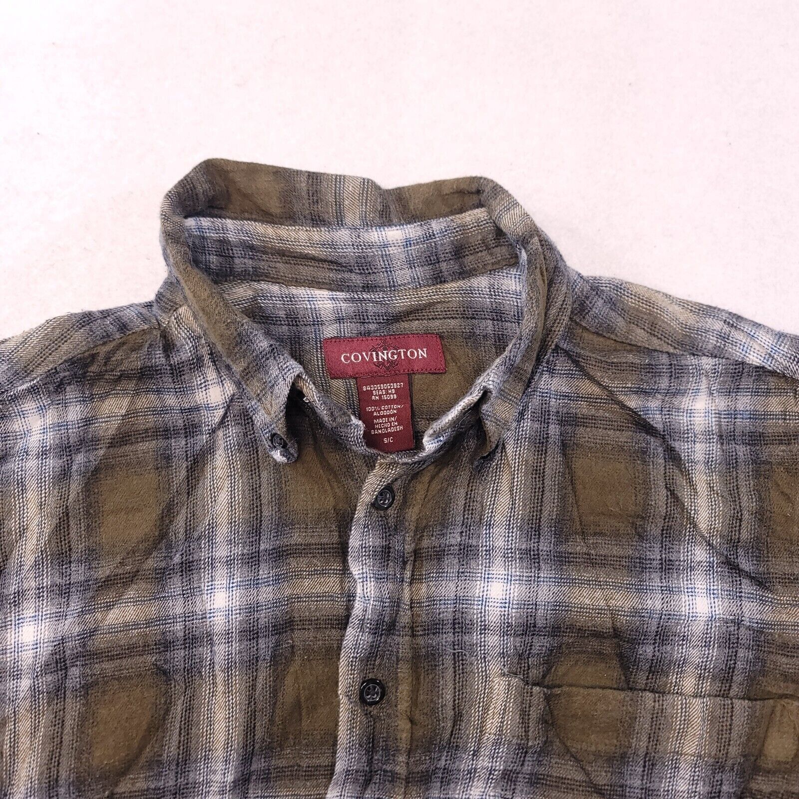 Covington Covington Tartan Flannel Shirt Mens Size Small S Green Blue Size US S / EU 44-46 / 1 - 1 Thumbnail