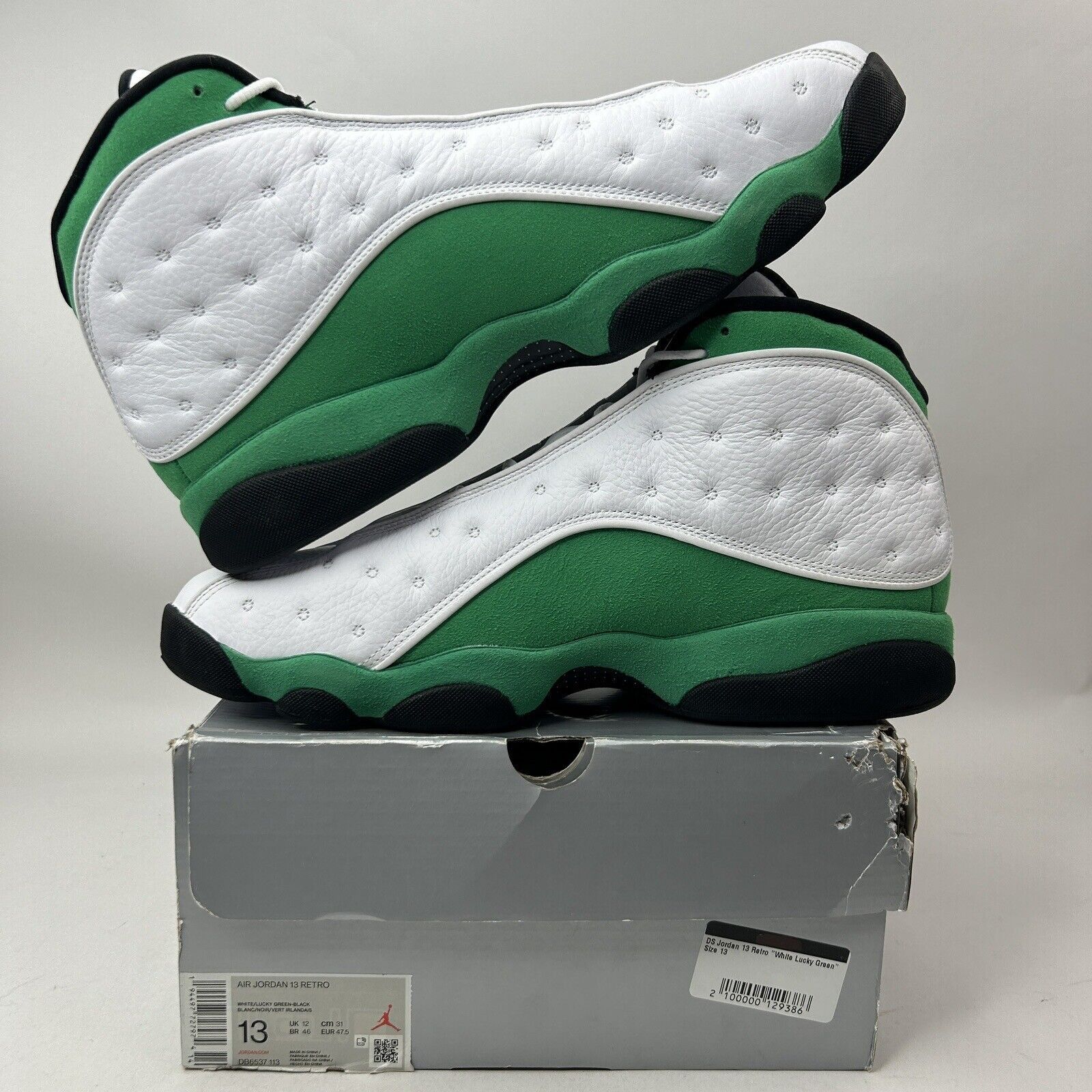 Jordan Brand Nike Air Jordan 13 Retro "White Lucky Green" 2023 Size US 13 / EU 46 - 3 Thumbnail