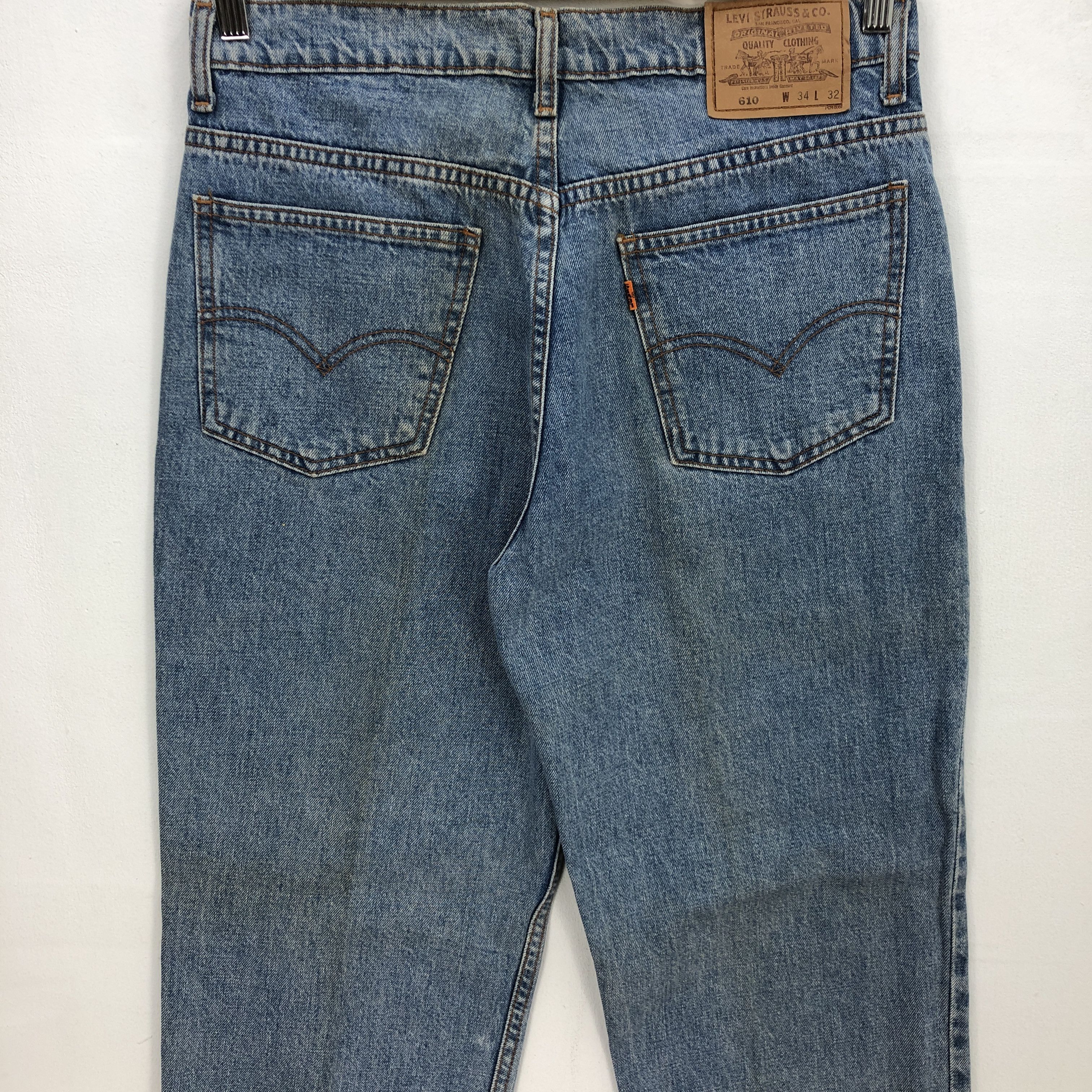 Levi's Vintage Levis Orange Tab Jeans Dirty Levi's Light Wash Denim Size US 33 - 4 Thumbnail