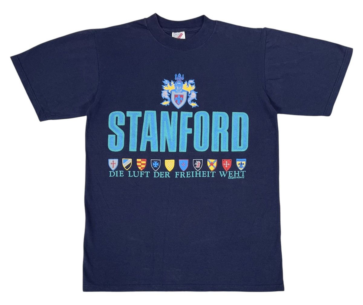 Vintage 90s Vintage Stanford University Flag tee Size US S / EU 44-46 / 1 - 1 Thumbnail