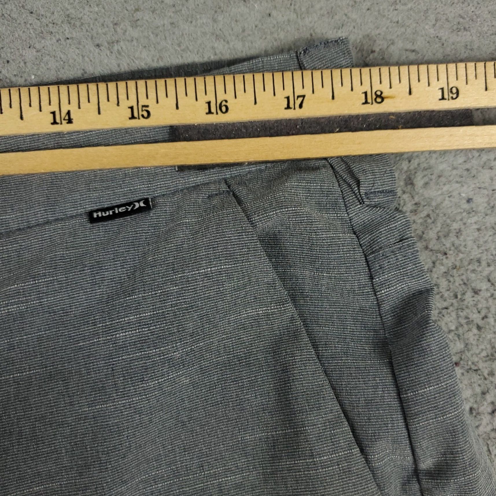 Hurley Hurley Shorts Mens 34 Gray Flat Front Chino Casual Size US 34 / EU 50 - 4 Thumbnail