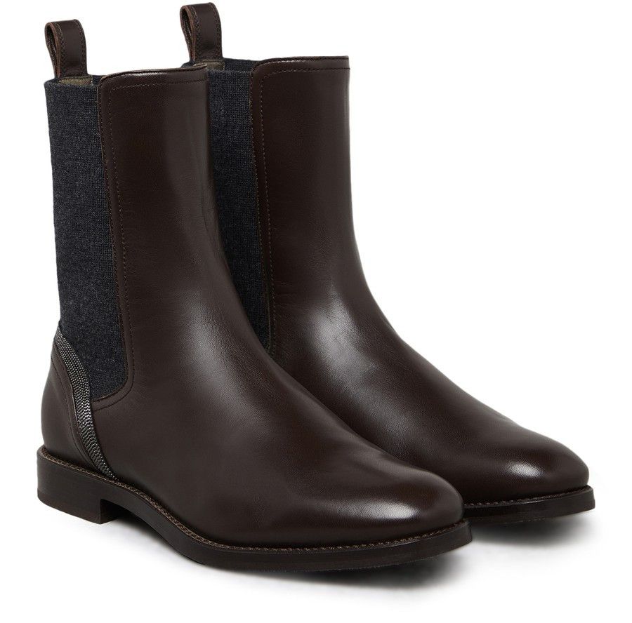 Brunello Cucinelli o1la1rc1a0325 Leather Boots in Brown Size US 6 / IT 36 - 1 Thumbnail