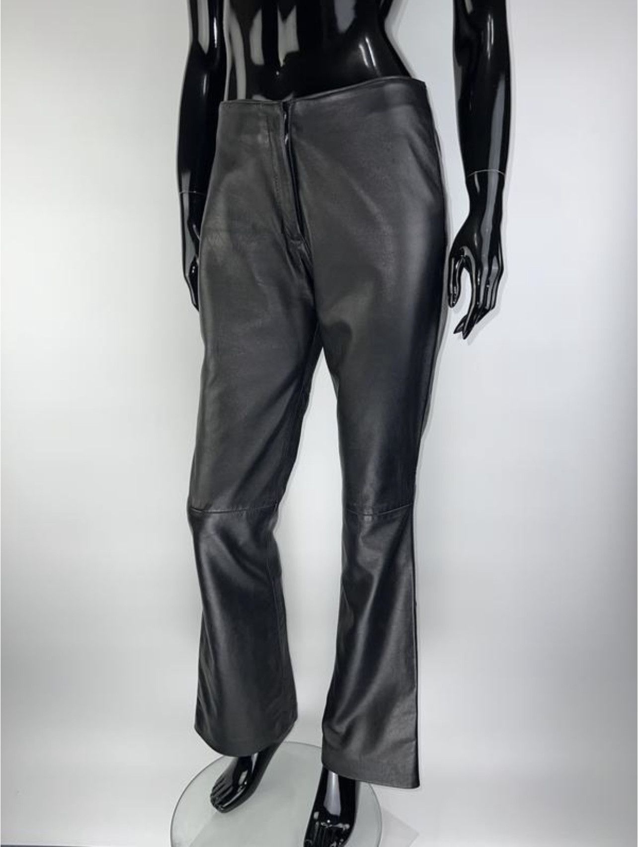 Vintage Ottavio Piragino Milano Women's Leather Pants Black Size S Size 27" / US 4 / IT 40 - 1 Thumbnail
