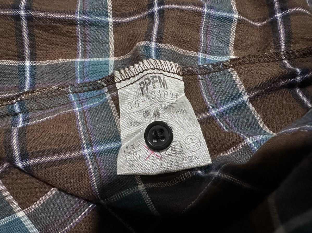 PPFM 🔥Sick Y2K PPFM Draped Asymmetric Flannel Shirt Size US L / EU 52-54 / 3 - 19 Thumbnail