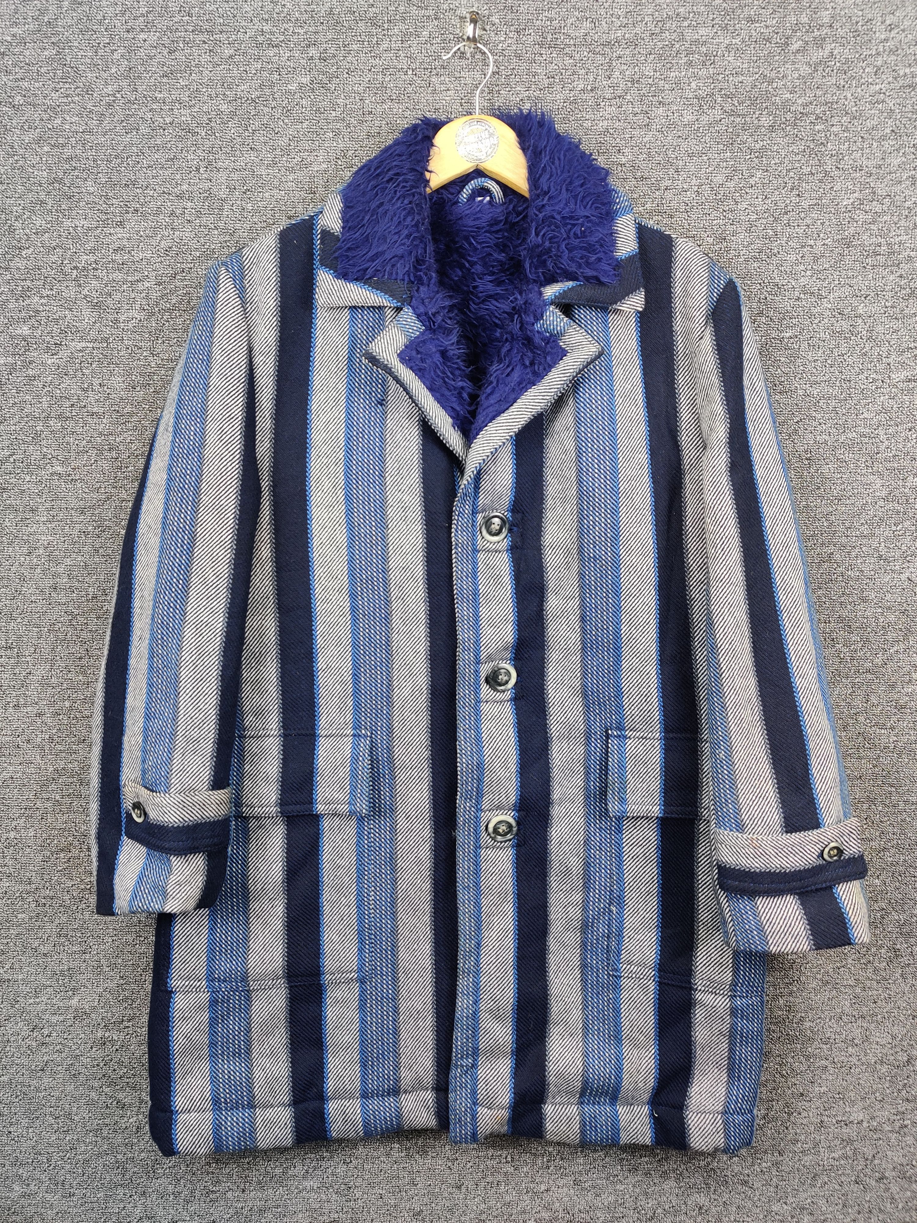 The Unbranded Brand Vintage Stripe Sherpa Button Coat Jacket Nice Design Size US L / EU 52-54 / 3 - 1 Thumbnail