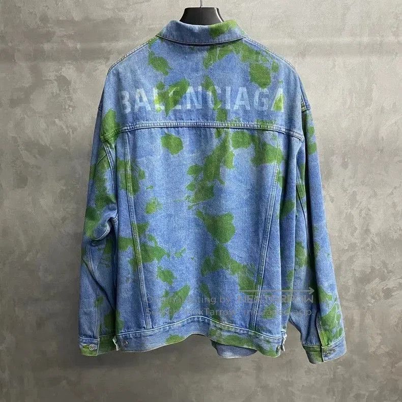 Balenciaga Balenciaga Blue Plant Logo Denim Jacket. Size US XS / EU 42 / 0 - 2 Thumbnail