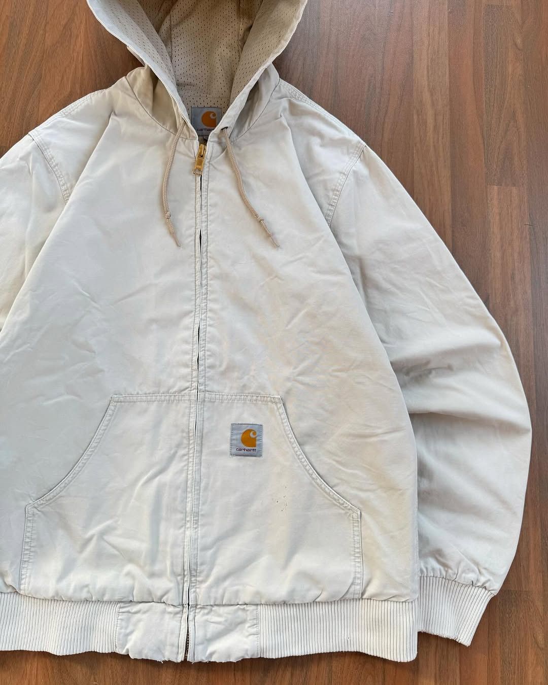 Carhartt × Vintage Vintage Carhartt Active Wear White Denim Jacket Size US M / EU 48-50 / 2 - 3 Thumbnail