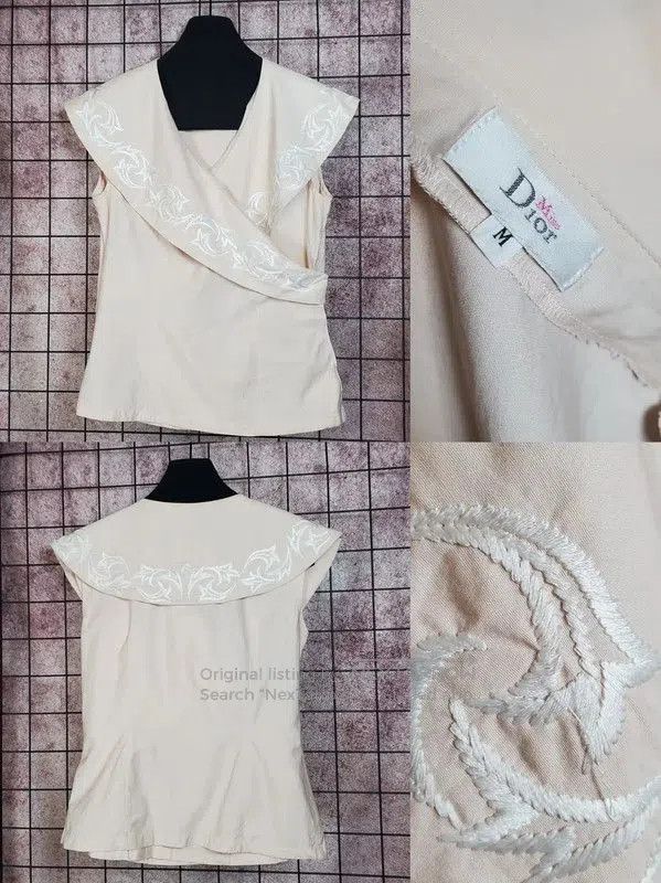 Dior Dior Pink Cotton Embroidered Short Sleeve Top . Size M / US 6-8 / IT 42-44 - 2 Thumbnail