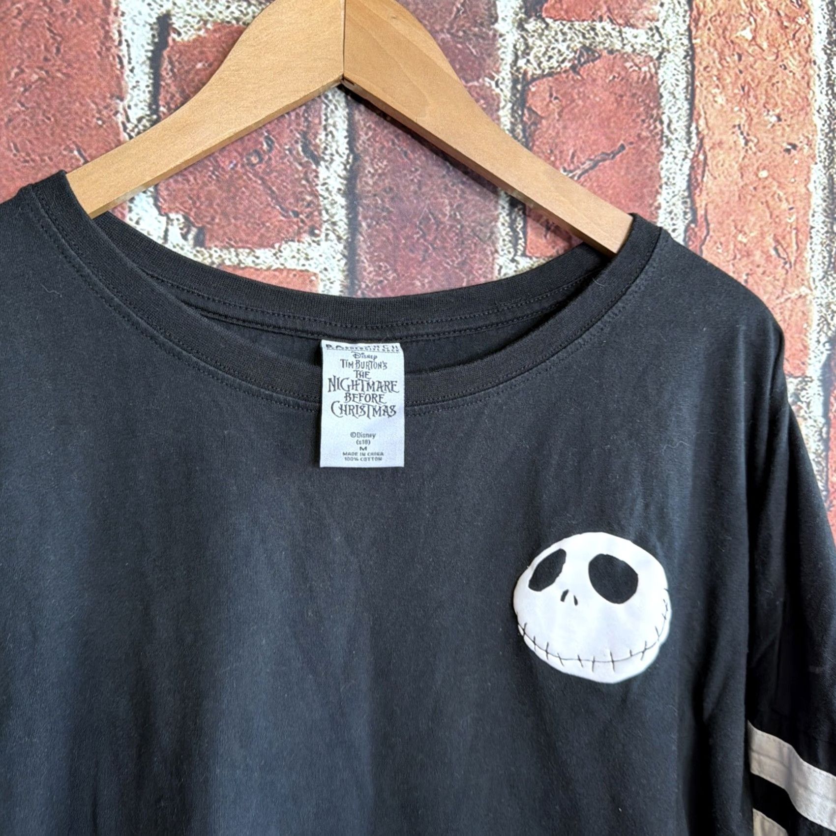 Disney Boxlunch Halloweentown Disney Night Before Christmas Jersey T-Shirt Medium Women Black Size M / US 6-8 / IT 42-44 - 2 Thumbnail
