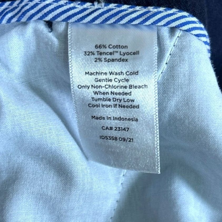 Talbots Talbots Womens Pants Navy Blue High Rise Button Relaxed Joggers Stretch Large L Inseam 26.5 in Casual Workwear Footwear? Size 24" / US 00 / IT 34 - 6 Thumbnail
