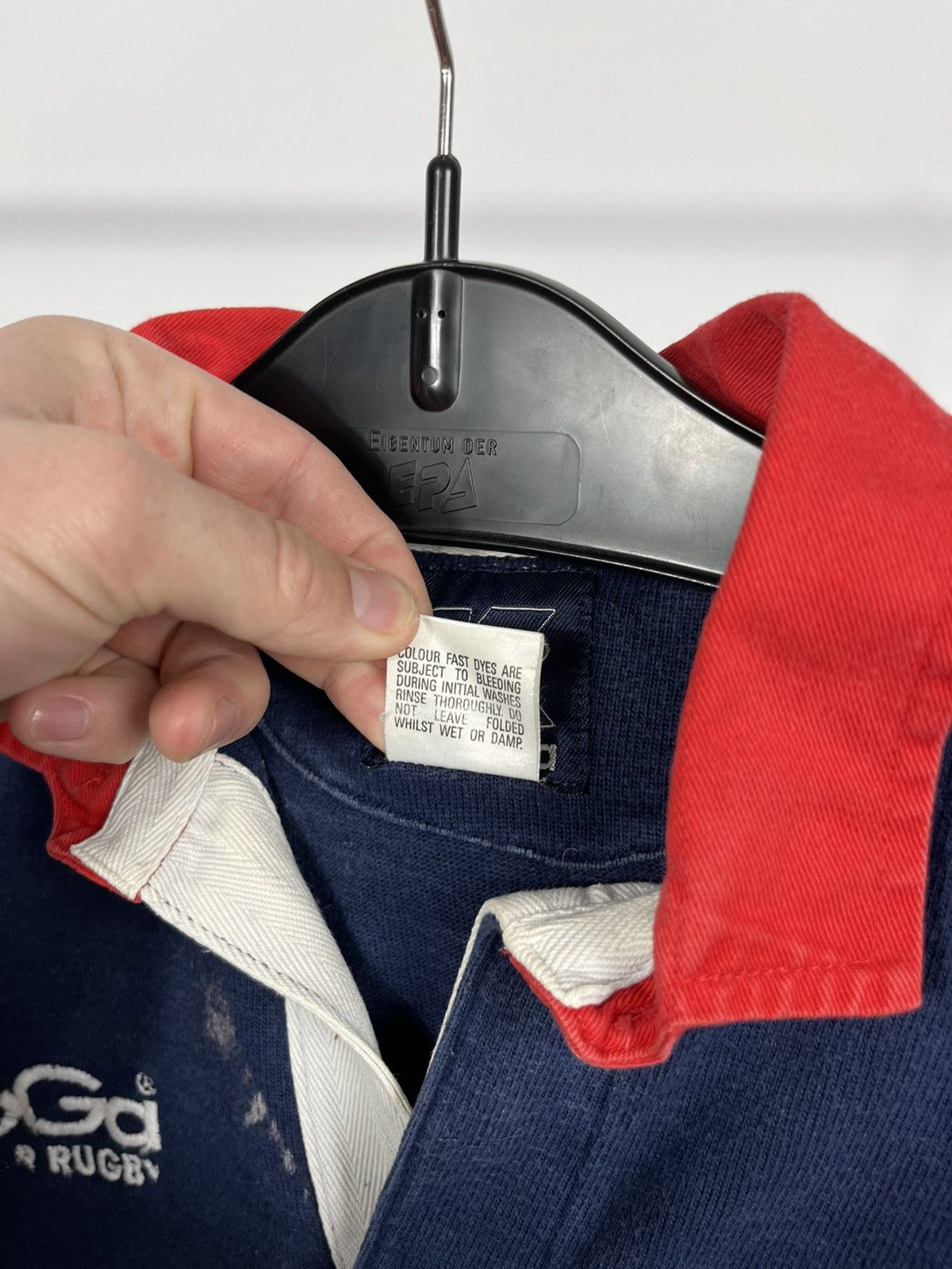 Other Vintage KooGa England South Students Rugby Shirt #6 Cotton Size US L / EU 52-54 / 3 - 7 Thumbnail