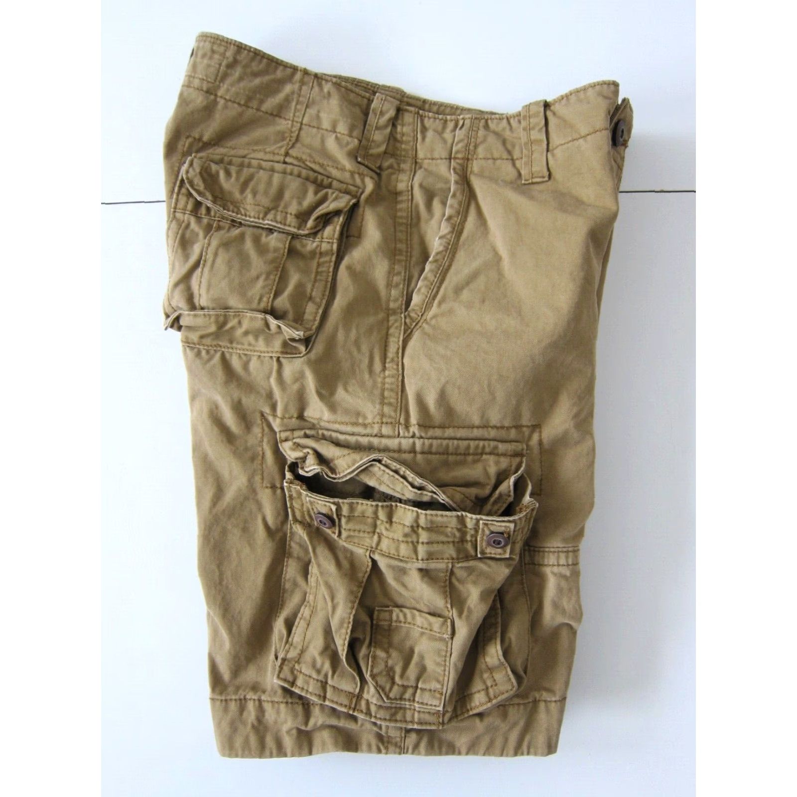 Aeropostale Aeropostale 100% Cotton Brown US-NY Pocket Cargo Shorts Men Size 28 Size US 28 / EU 44 - 6 Thumbnail