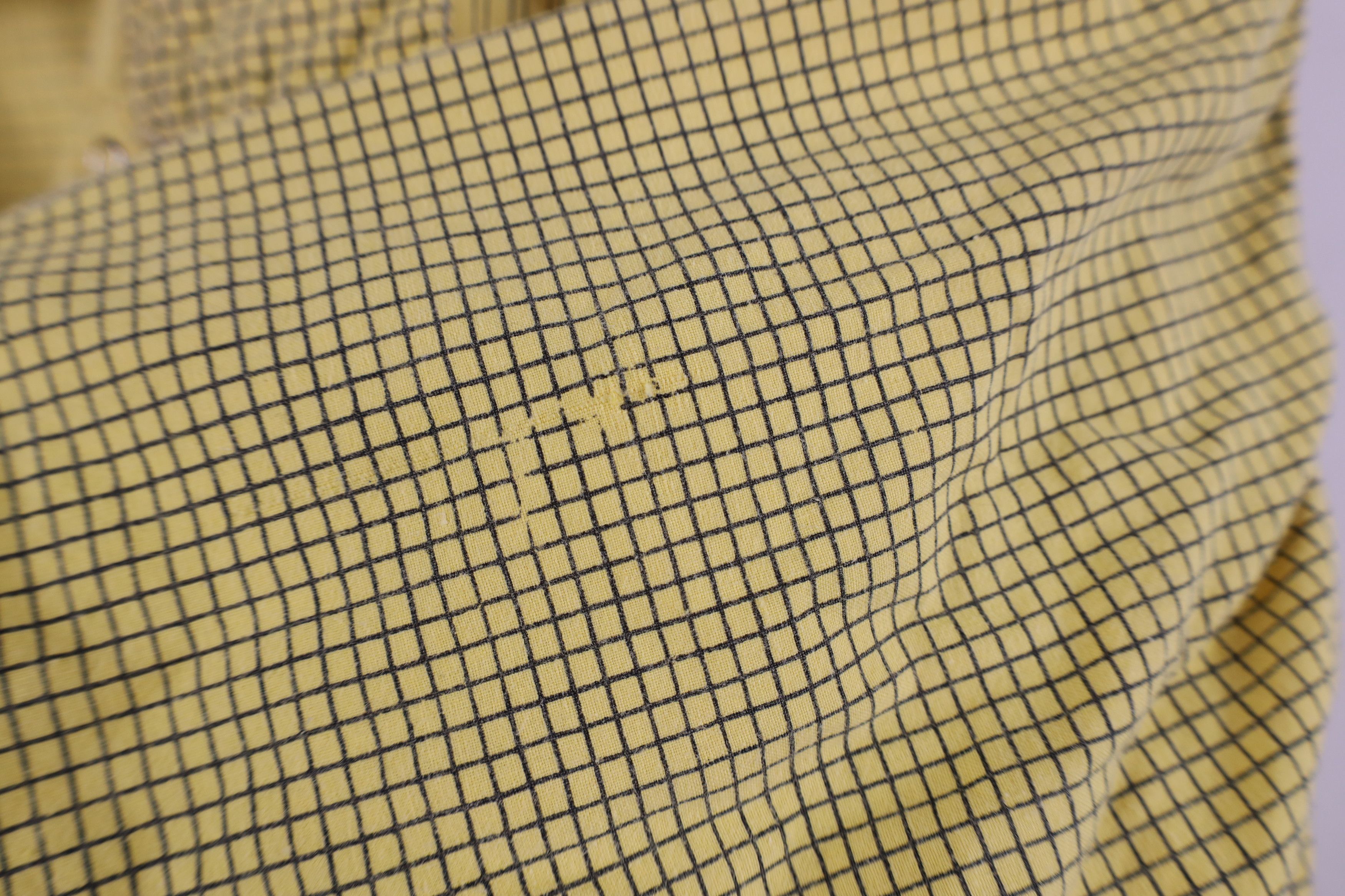 Vintage Vintage 90s Streetwear Boxy Baggy Button Shirt Yellow Size M / US 6-8 / IT 42-44 - 8 Thumbnail