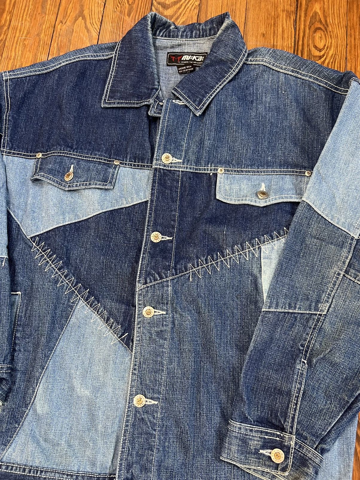 Japanese Brand × Vintage Y2K Patchwork Denim Jeans + Jacket Set Baggy Grunge Size US 32 / EU 48 - 8 Thumbnail