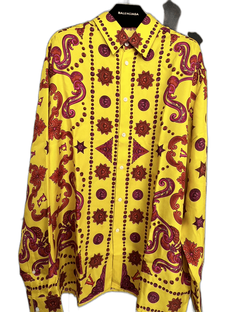 Versace Versace Baroque Medusa Silk Shirt - dmc Size M / US 6-8 / IT 42-44 - 1 Thumbnail