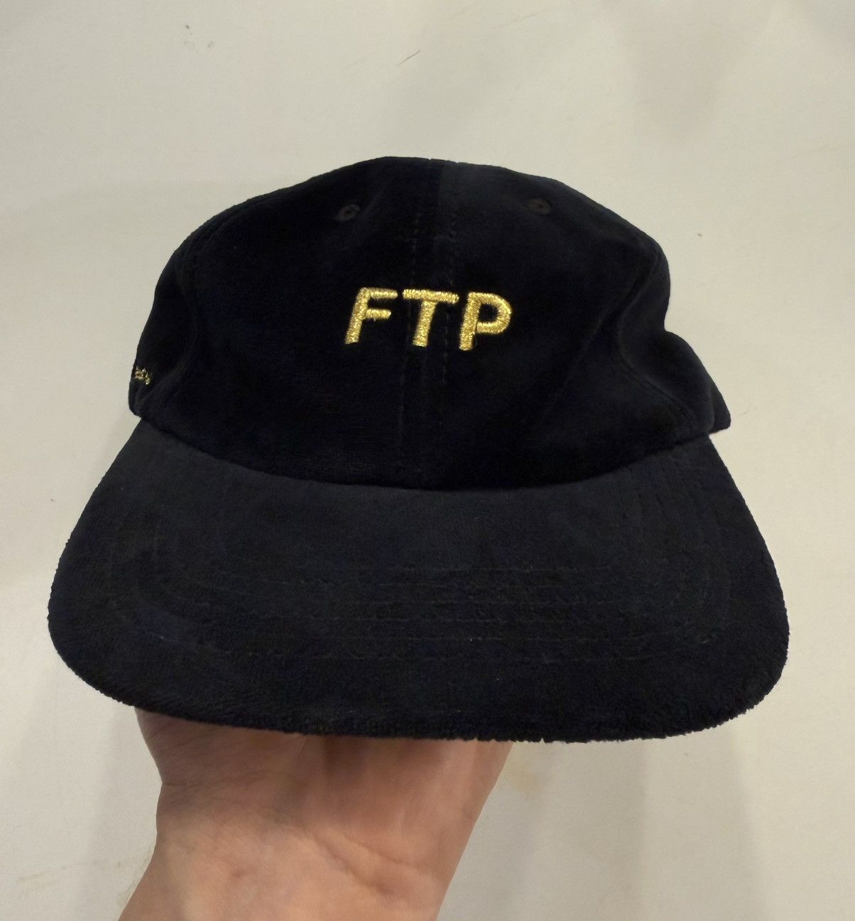 Fuck The Population FTP Logo 5 Panel Hat 10 Year Anniversary (Velvet) Black Gold Size ONE SIZE - 1 Thumbnail