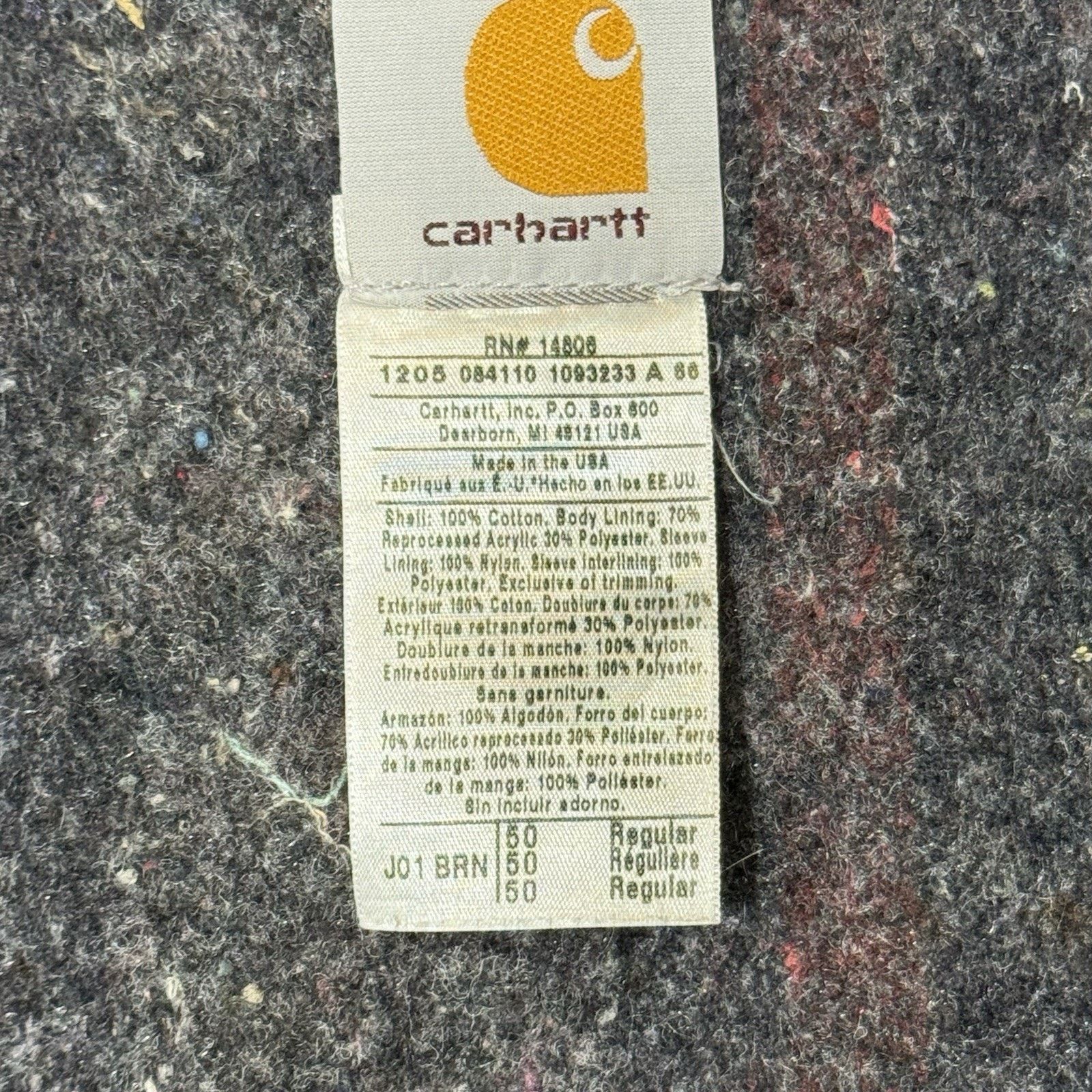 Carhartt CARHARTT J01 Detroit Lined Jacket Size 50 Reg Made in USA Size US XXL / EU 58 / 5 - 5 Thumbnail