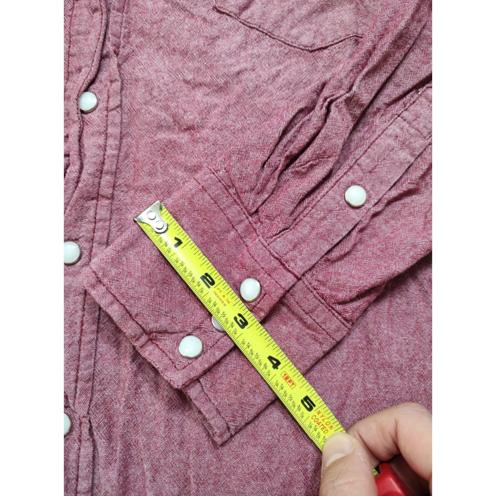 Wrangler VINTAGE Wrangler Shirt Mens Large Red 90s Western Cowboy Pearl Snap Button-Up Shirt Size US L / EU 52-54 / 3 - 6 Thumbnail