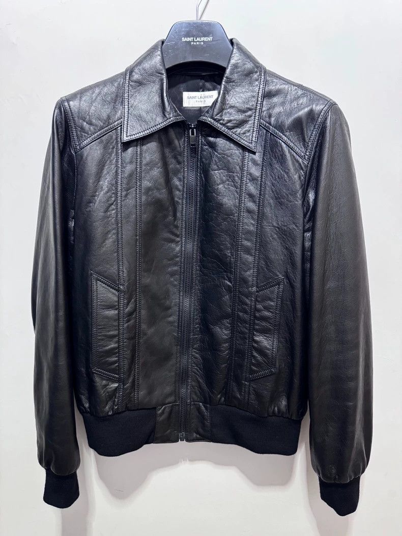 Yves Saint Laurent saint laurent 16 Gamma Ray Rhinestone Big Bang Leather Jack Size US M / EU 48-50 / 2 - 2 Thumbnail