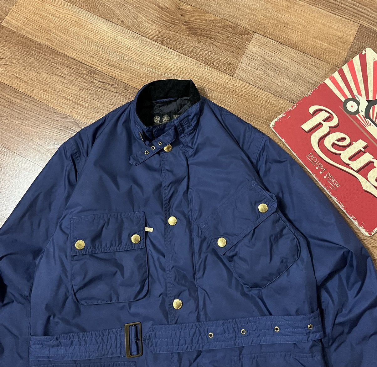 Barbour Vintage Barbour International Lightning Gold Jacket Raincoat Size US M / EU 48-50 / 2 - 3 Thumbnail