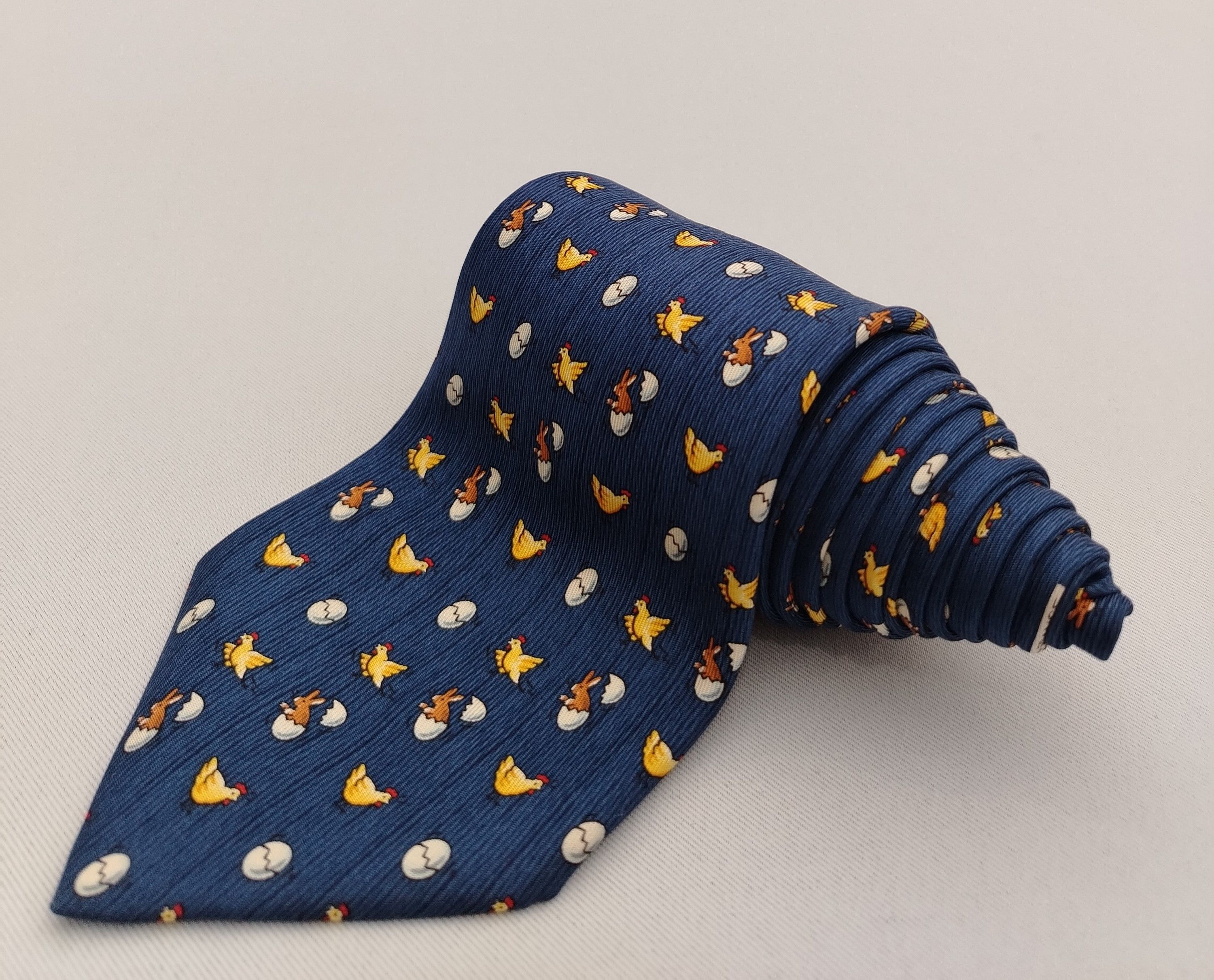 Hermes Hermes Paris 7890 MA Silk Necktie Chic Rabbit Pattern Tie Size ONE SIZE - 1 Thumbnail