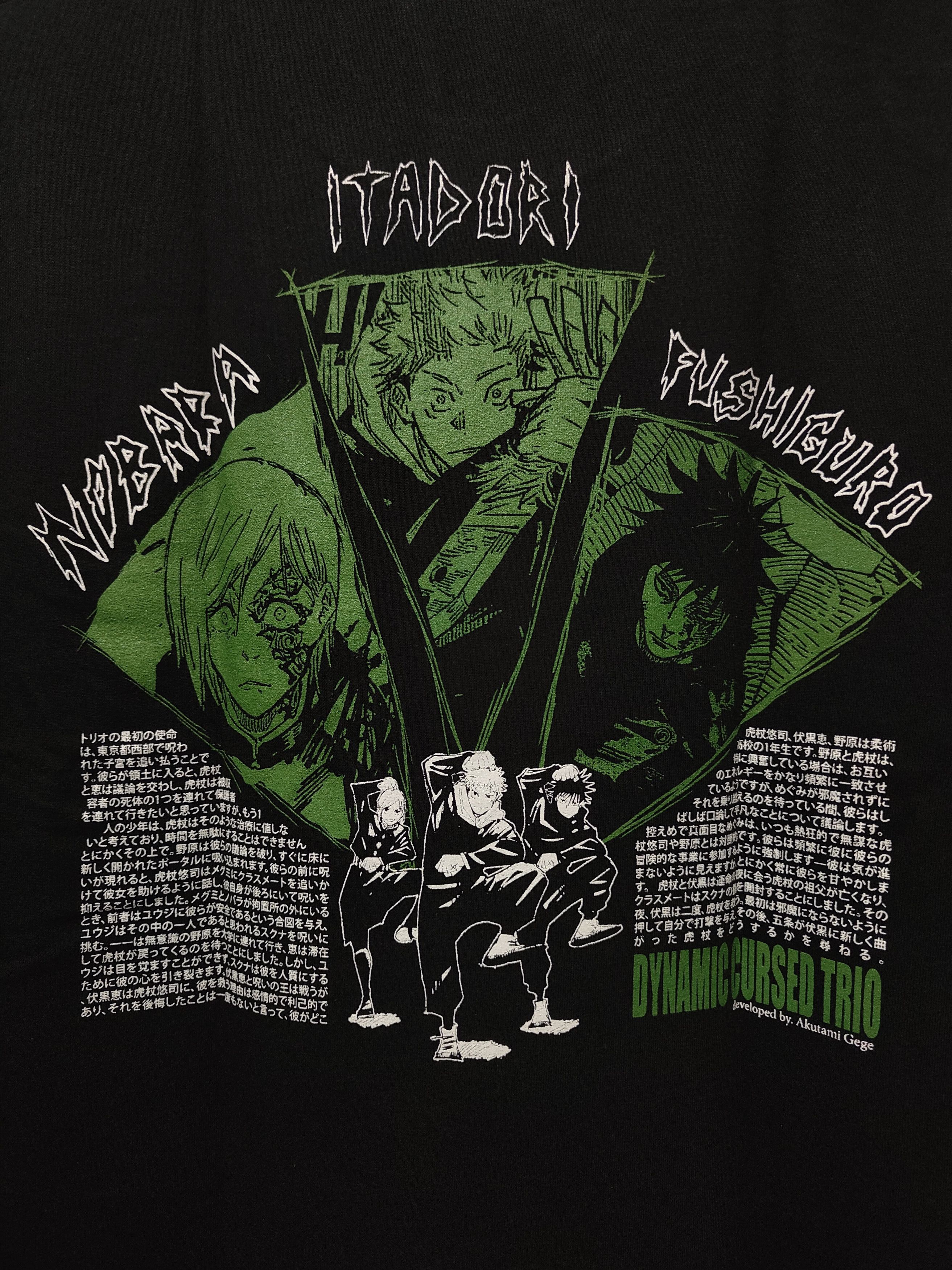 Anime Jujutsu Kaisen Trio Yuji, Kugisaki, Megumi T-shirt Size US XL / EU 56 / 4 - 6 Thumbnail