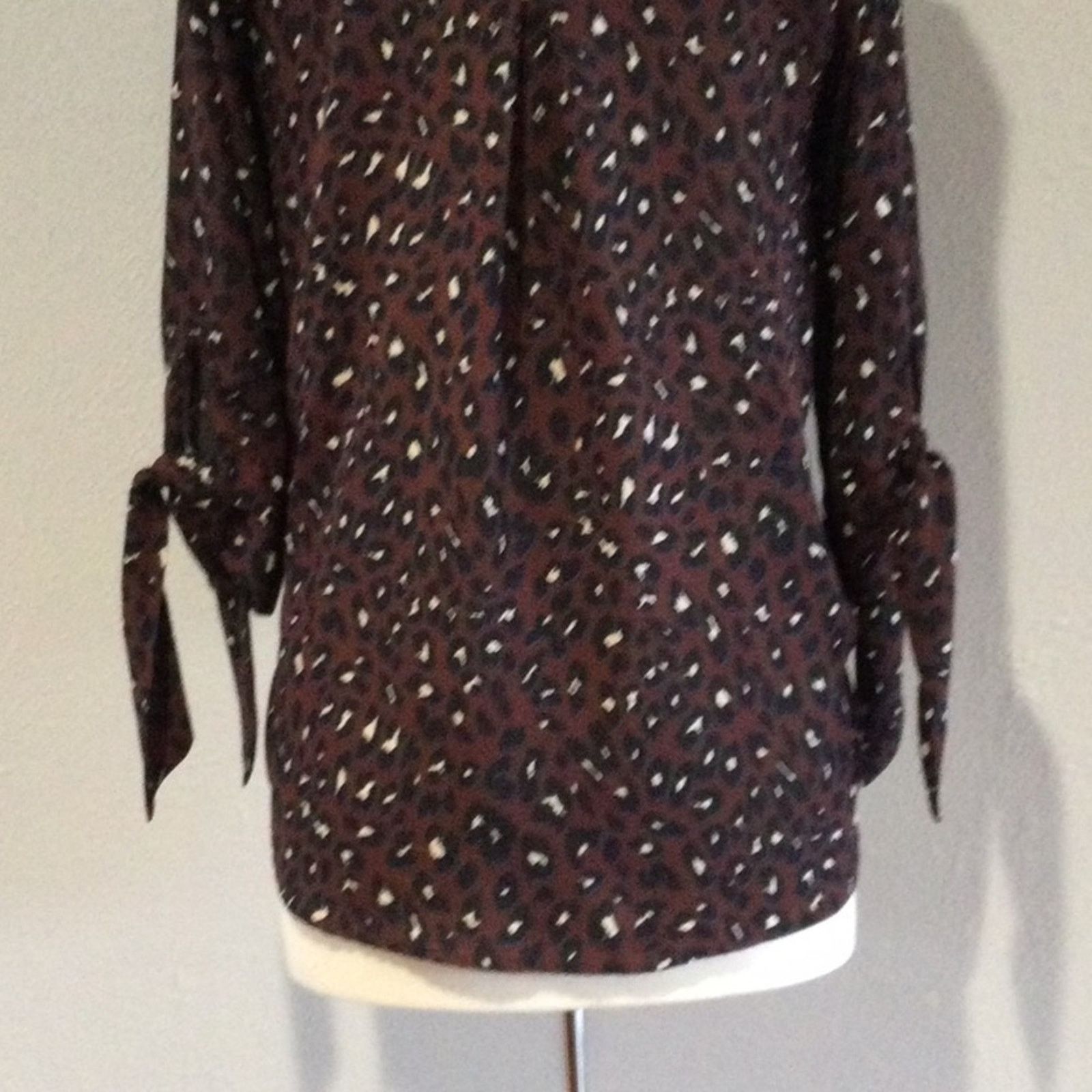 Other West Kei Multicolor Faux Wrap Tie Sleeve Blouse S Size S / US 4 / IT 40 - 10 Thumbnail