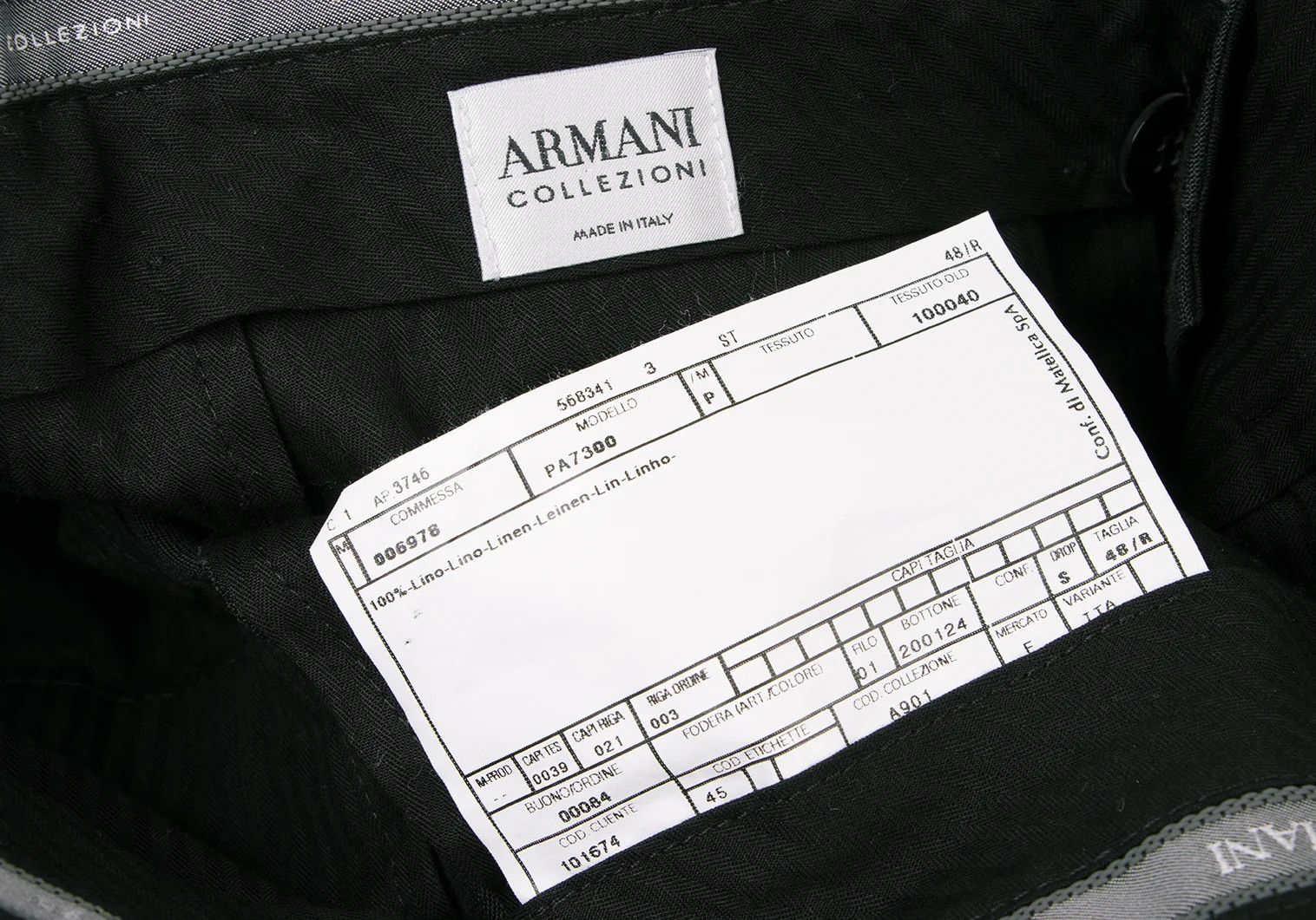 Armani Collezioni Linen Tuck Pants in Green, Size M Size US 26 / EU 42 - 13 Thumbnail