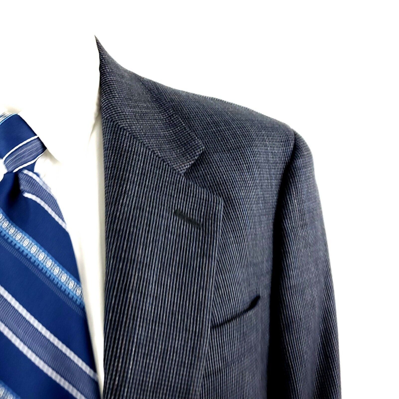 Lauren Ralph Lauren Lauren Ralph Lauren Wool 2 Button Sport Coat 40R Blue Check Size 40R - 2 Thumbnail