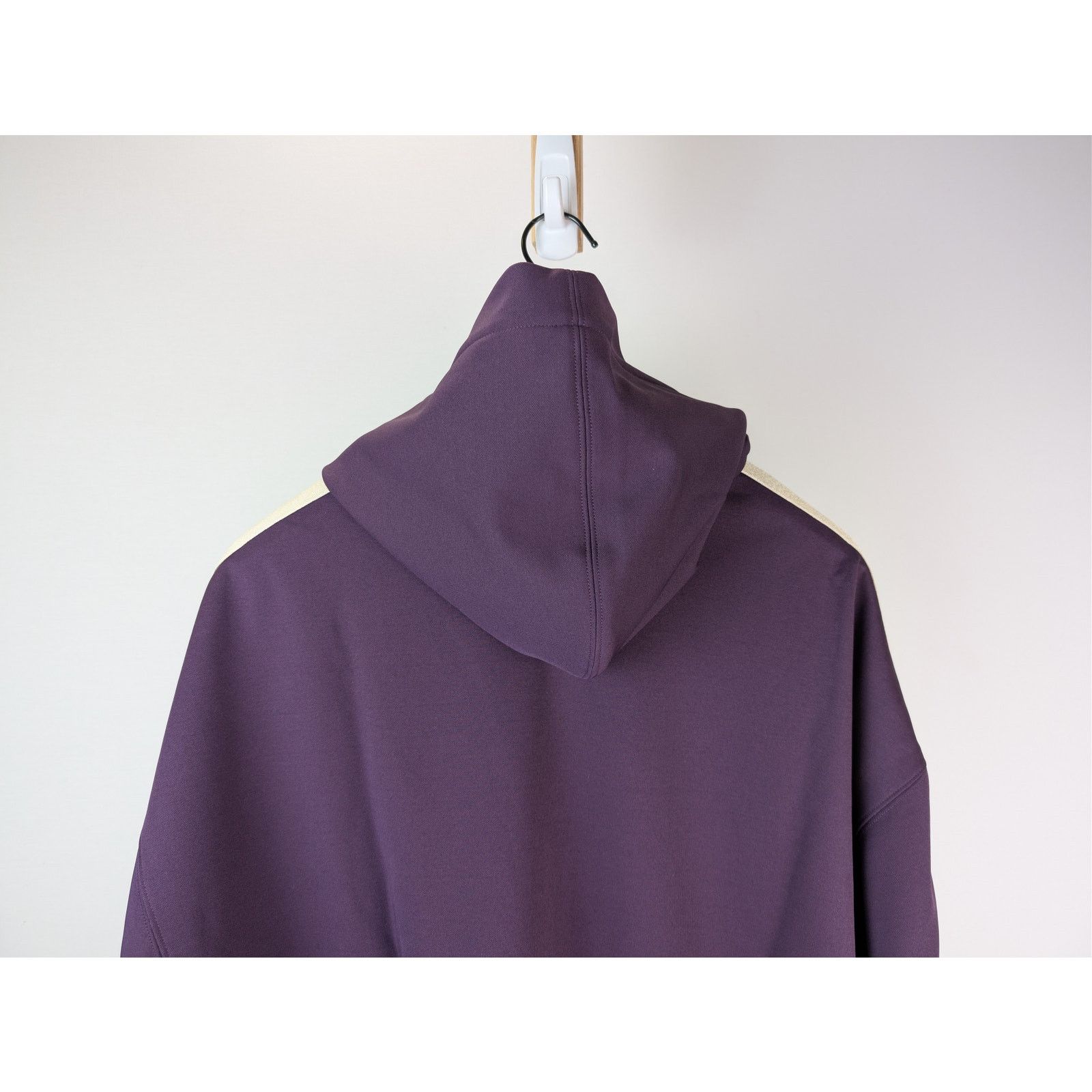 Palm Angels o1rshd1 Classic Logo Track Hoodie in Dark Purple / Off-White Size US XL / EU 56 / 4 - 11 Thumbnail