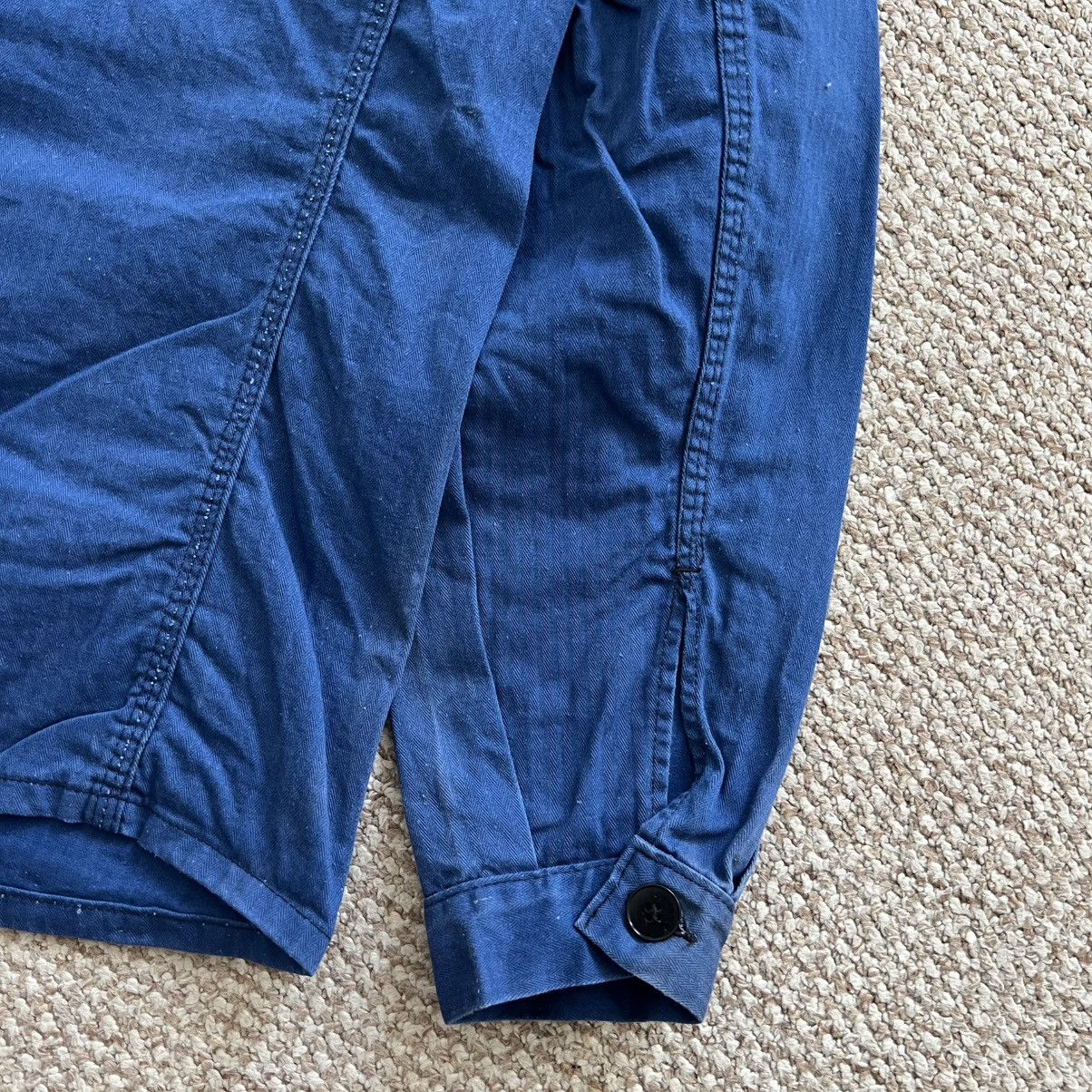 Le Laboureur German sun faded herringbone HBT work jacket Size US L / EU 52-54 / 3 - 11 Thumbnail