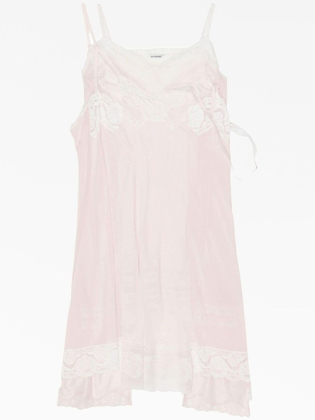 Balenciaga o1bcso1str1124 Patched Slip Dress in Baby Pink Size XS / US 0-2 / IT 36-38 - 1 Thumbnail