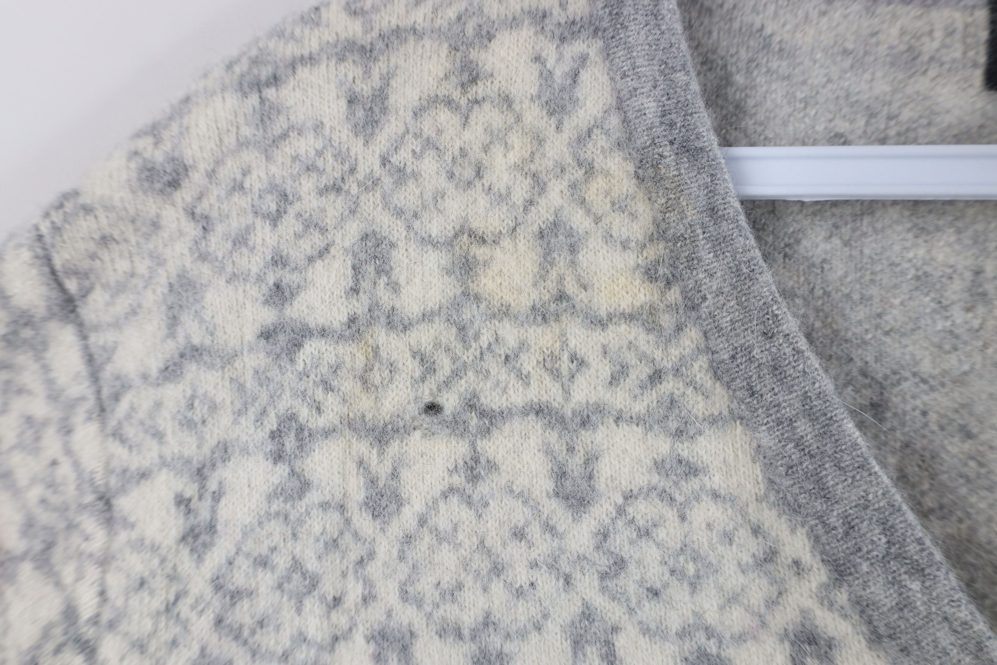 Vintage Madison & Mercer Angora Fair Isle Knit Cardigan Sweater Size S / US 4 / IT 40 - 5 Thumbnail