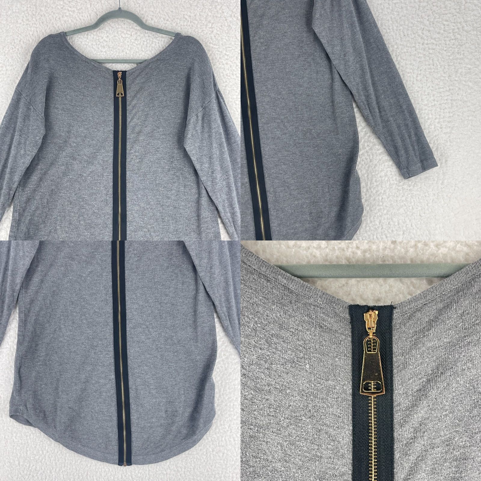 Soft Surroundings Soft Surroundings Shirt Womens Medium Gray Long Sleeve Casual Basic Tunic Blouse Size M / US 6-8 / IT 42-44 - 9 Thumbnail