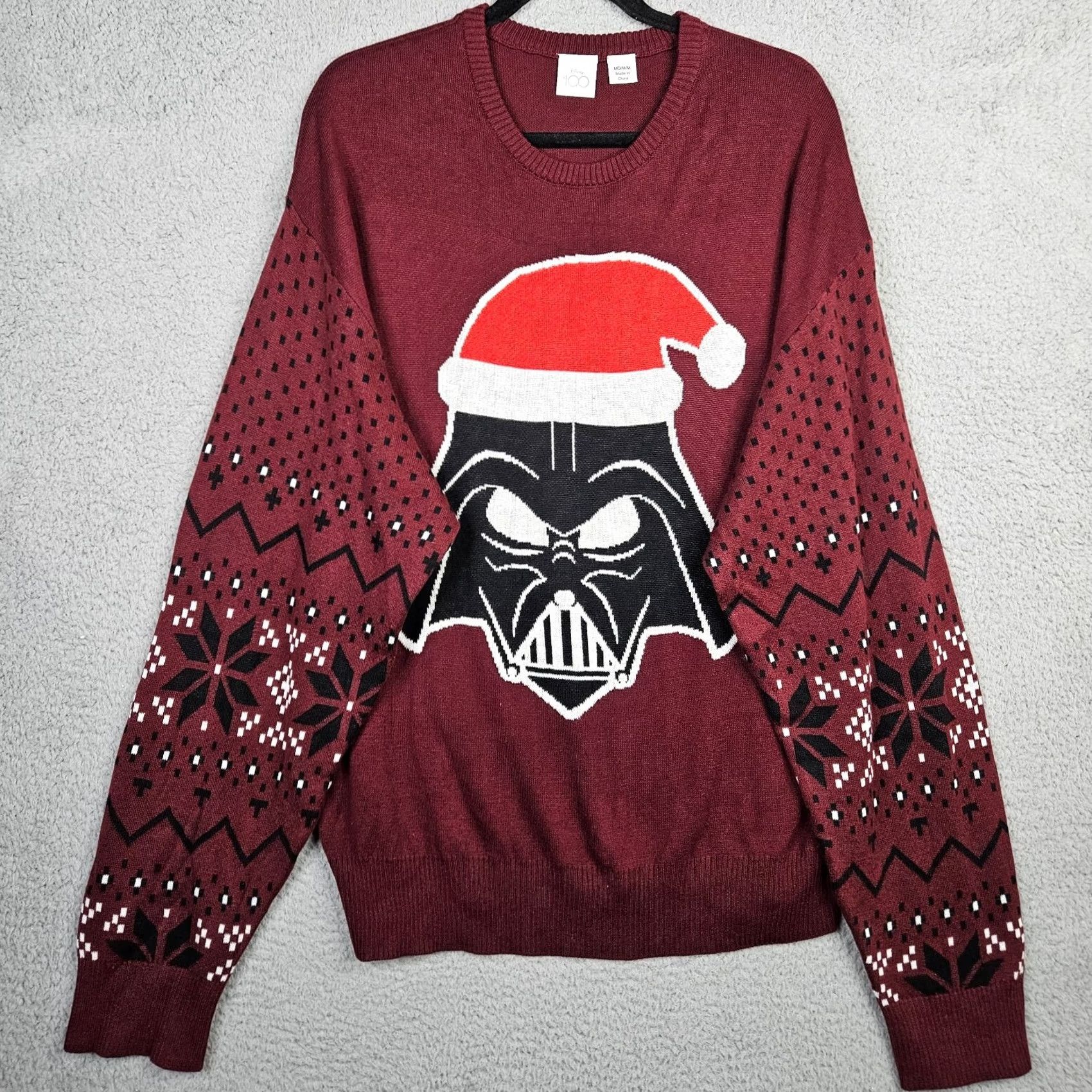 Disney Disney Darth Vader Holiday Pullover Sweater Men M Red Knit Crew Neck All Seasons Holiday Theme, Regular Fit, Disney Brand Size US M / EU 48-50 / 2 - 2 Thumbnail
