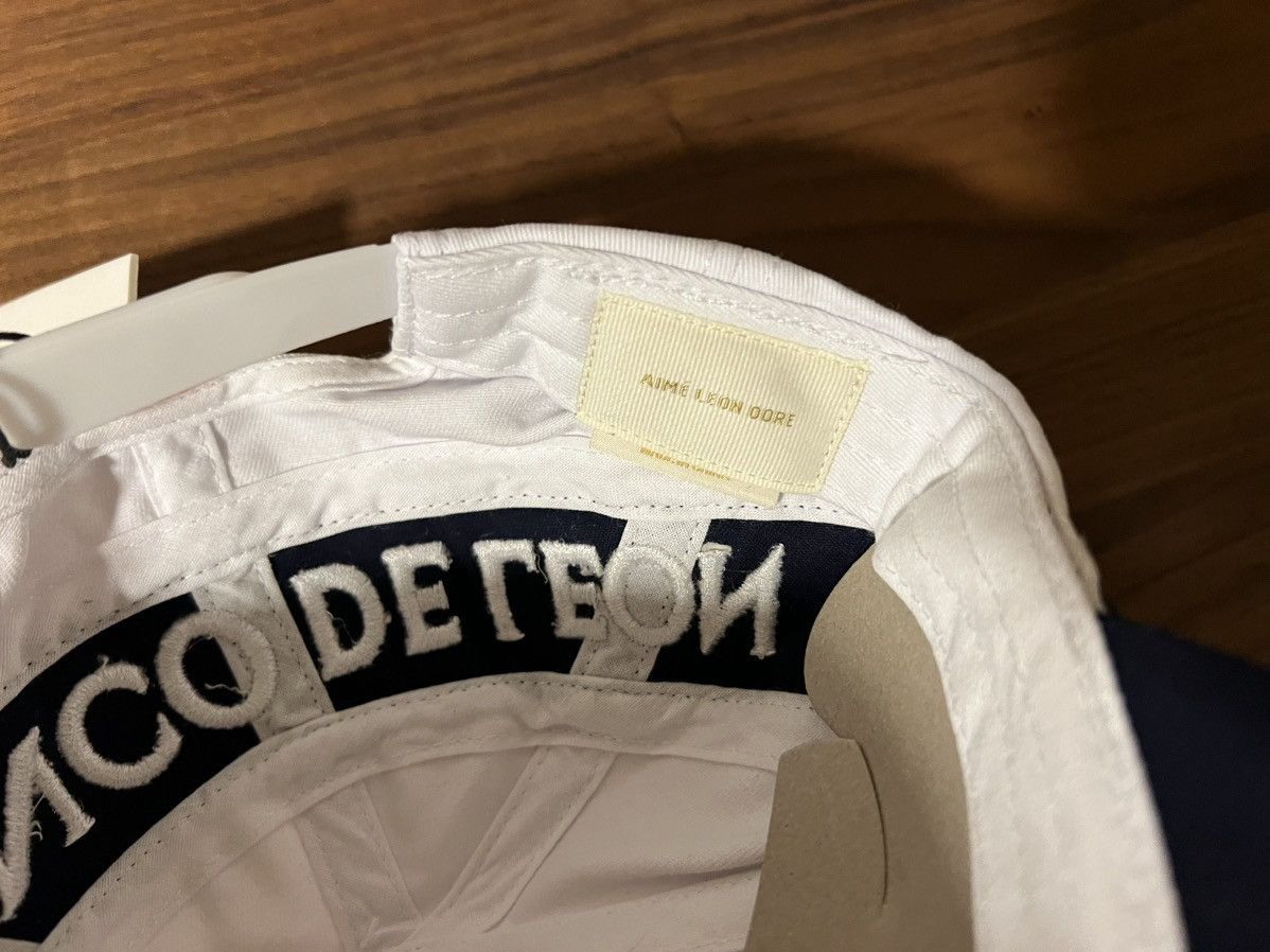 Aime Leon Dore Aime Leon Dore ALD Team Leon Logo Soccer Hat Cap White/Navy Size ONE SIZE - 7 Thumbnail