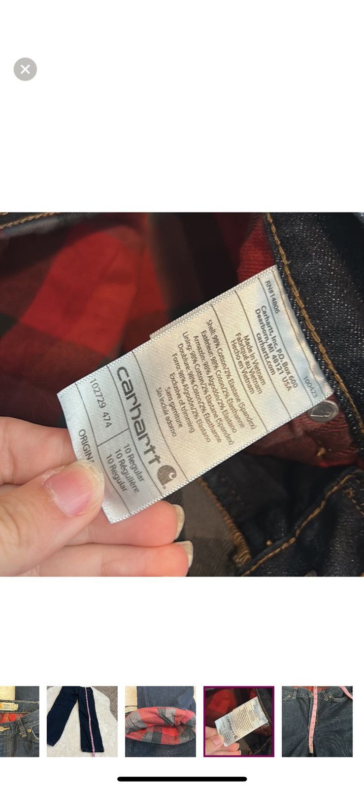 Carhartt Carhartt original fit Blaine flannel lined jeans size 10 Size 32" / US 10 / IT 46 - 5 Thumbnail