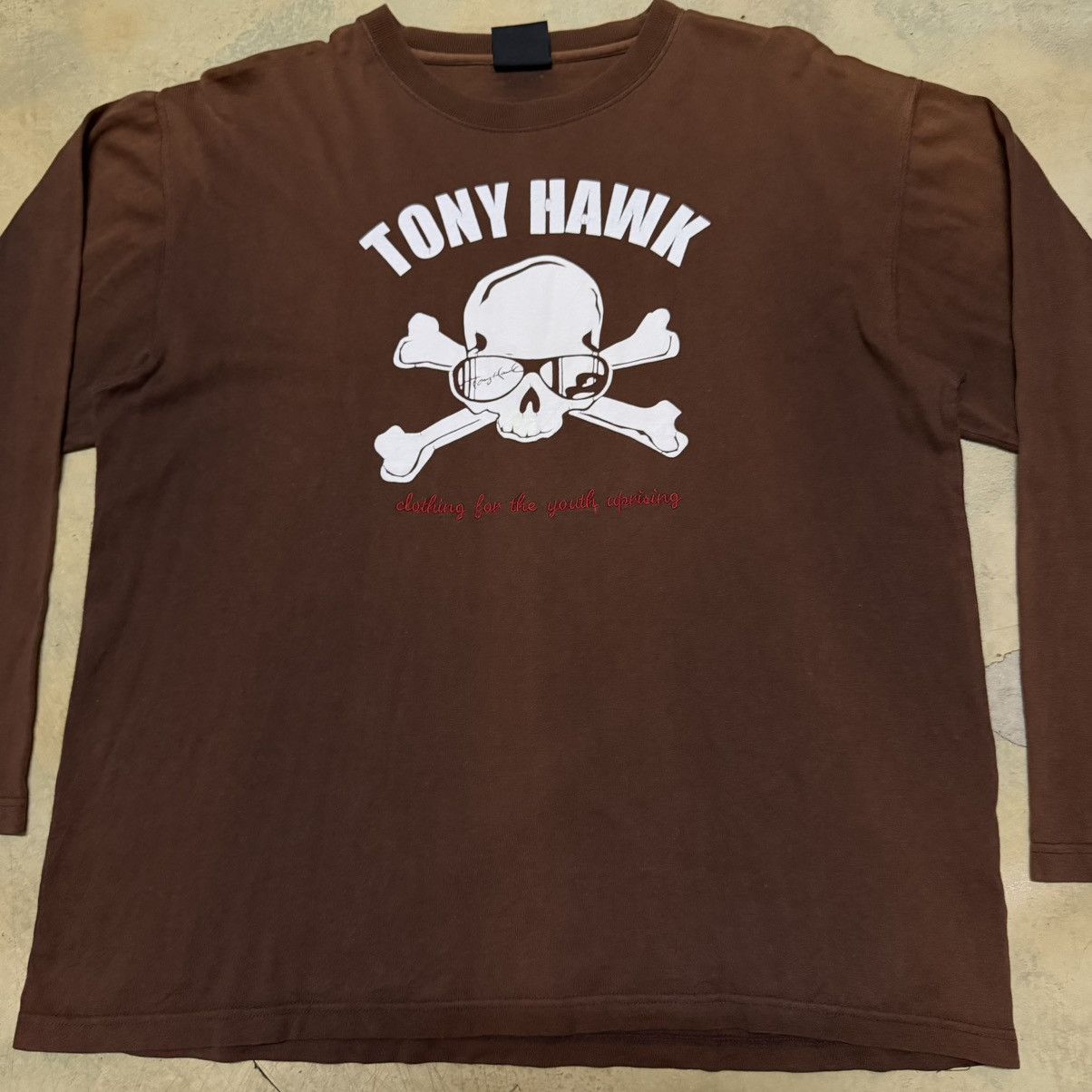 Tony Hawk Vintage Tony Hawk Big Logo Long Sleeve Sun Faded T Shirt Size US L / EU 52-54 / 3 - 3 Thumbnail