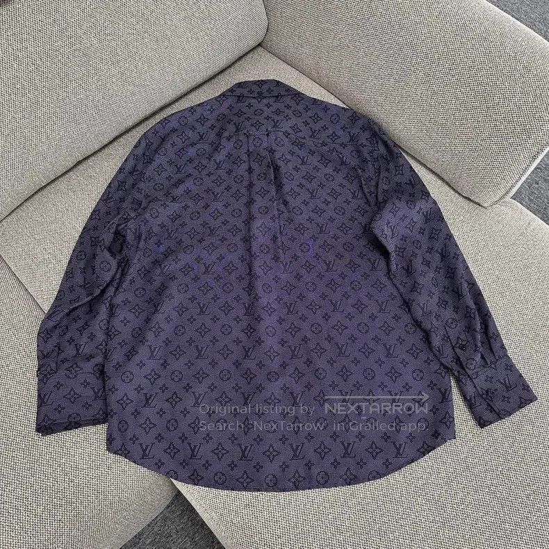 Louis Vuitton Louis Vuitton SS23 Dark purple logo printed mulberry silk Size US XS / EU 42 / 0 - 2 Thumbnail