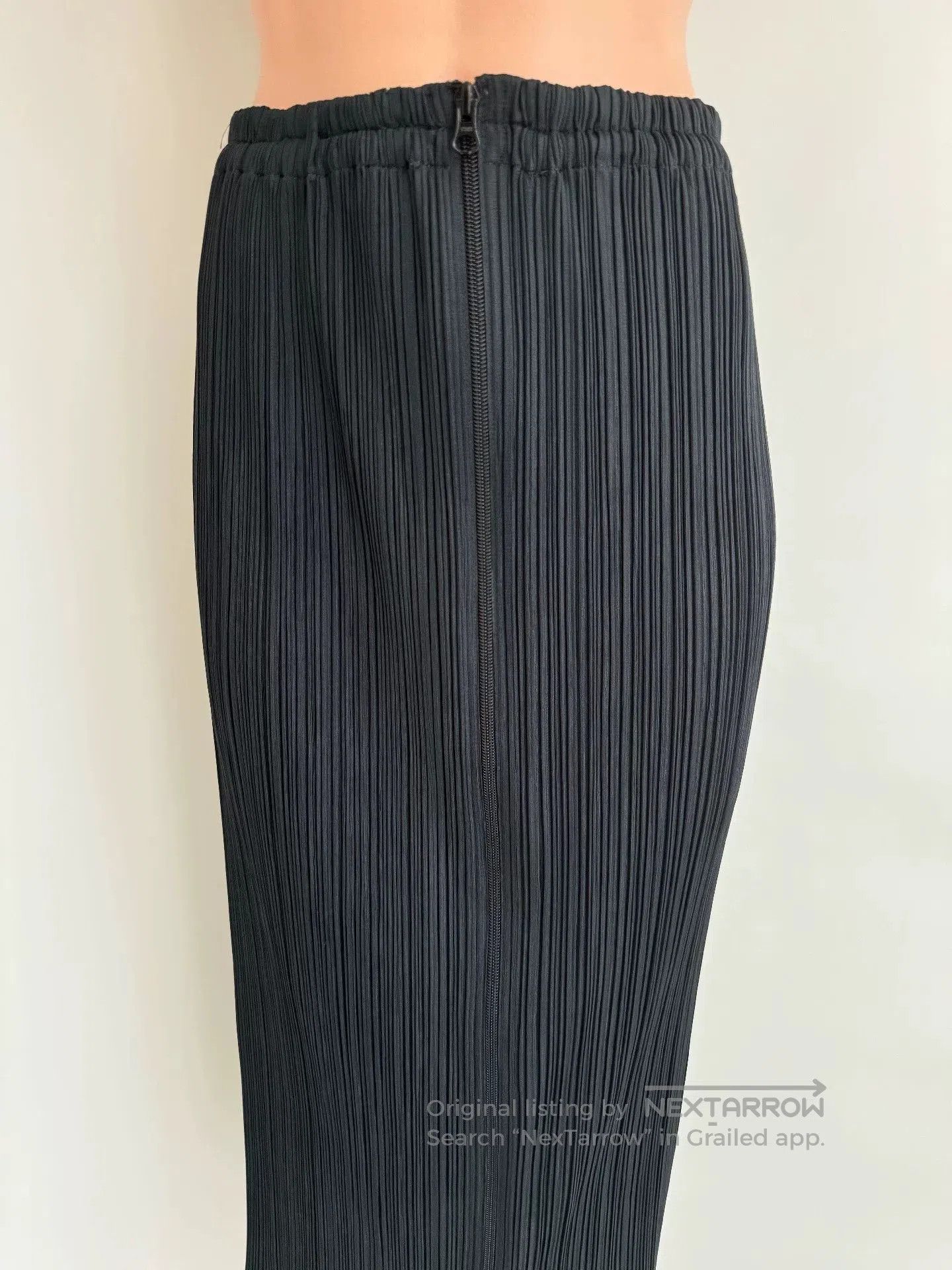 Issey Miyake Issey Miyake Green Zip Skirt. Size 23" - 3 Thumbnail