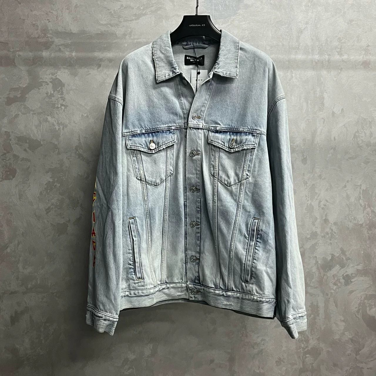 Balenciaga Balenciaga Blue Logo Print Denim Jacket Size US M / EU 48-50 / 2 - 1 Thumbnail