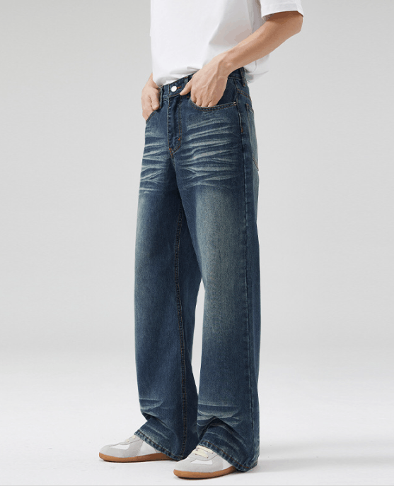 Japanese Brand High street vintage baggy pleated straight bootcut jeans Size US 32 / EU 48 - 4 Thumbnail