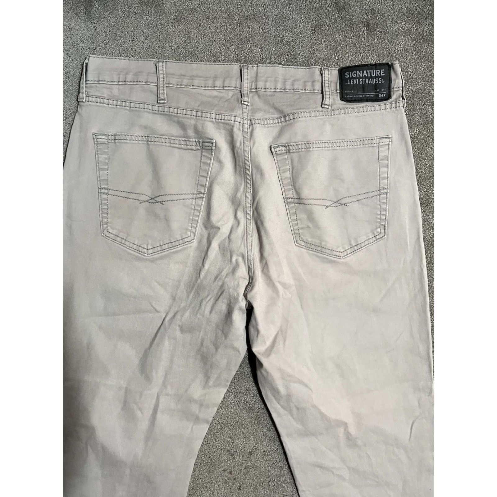 Levi's VINTAGE Levi's Signature Athletic Jean 38x32 Gray Mid Rise Pockets Mens Jeans Size US 38 / EU 54 - 2 Thumbnail