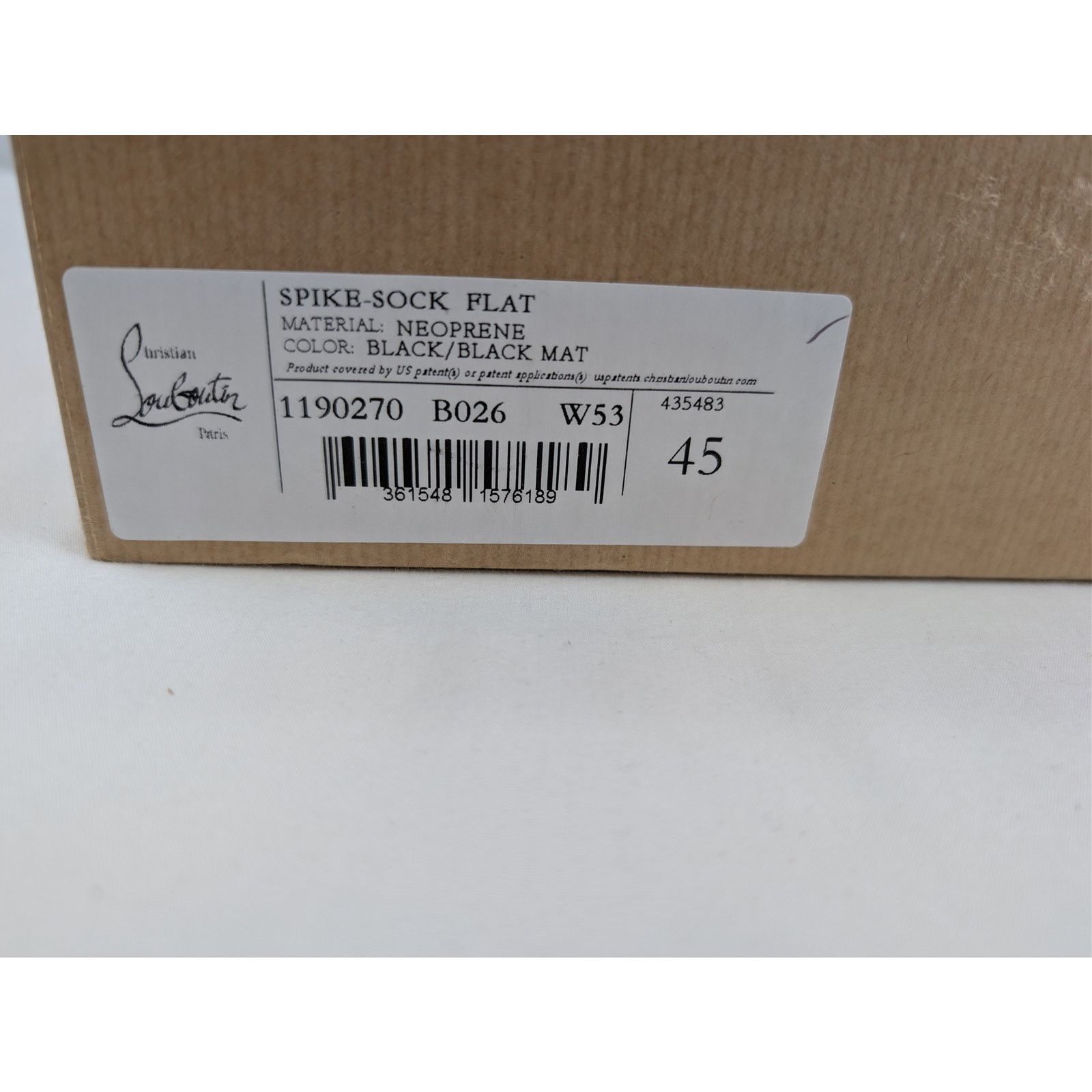 Christian Louboutin o1rshd1 Spike Sock Flat Shoe Boots Sneakers in Black Size US 12 / EU 45 - 24 Thumbnail