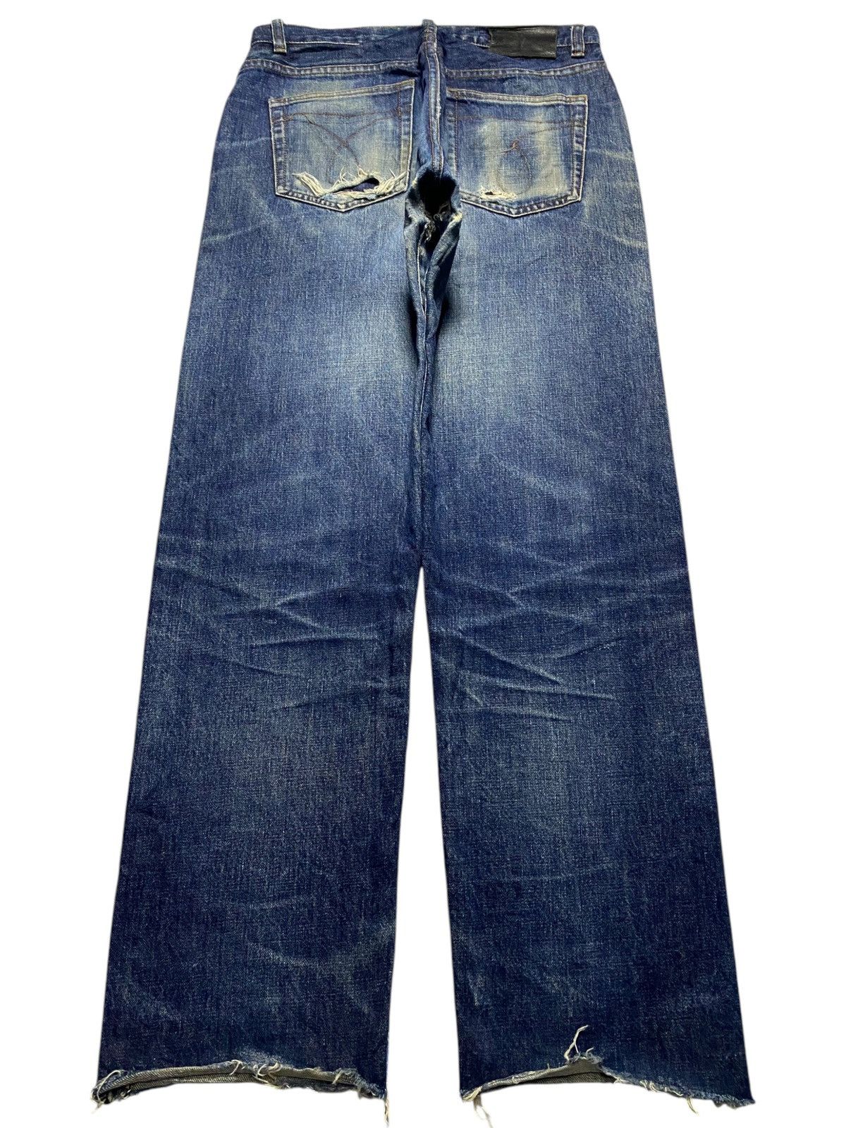 Vintage Vintage Calvin Klein Selvedge Mud Wash Distressed Loose Jean Size US 32 / EU 48 - 2 Thumbnail